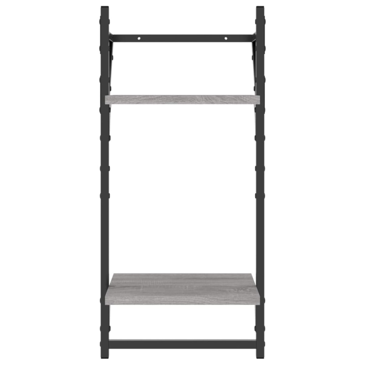 vidaXL Ράφια Τοίχου με Μπάρα 2 τεμ. Γκρι Sonoma 30 x 25 x 65 εκ.