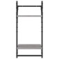vidaXL Ράφια Τοίχου με Μπάρα 2 τεμ. Γκρι Sonoma 30 x 25 x 65 εκ.