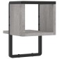 vidaXL Ράφι Τοίχου με Μπάρα Γκρι Sonoma 20x25x30 εκ.