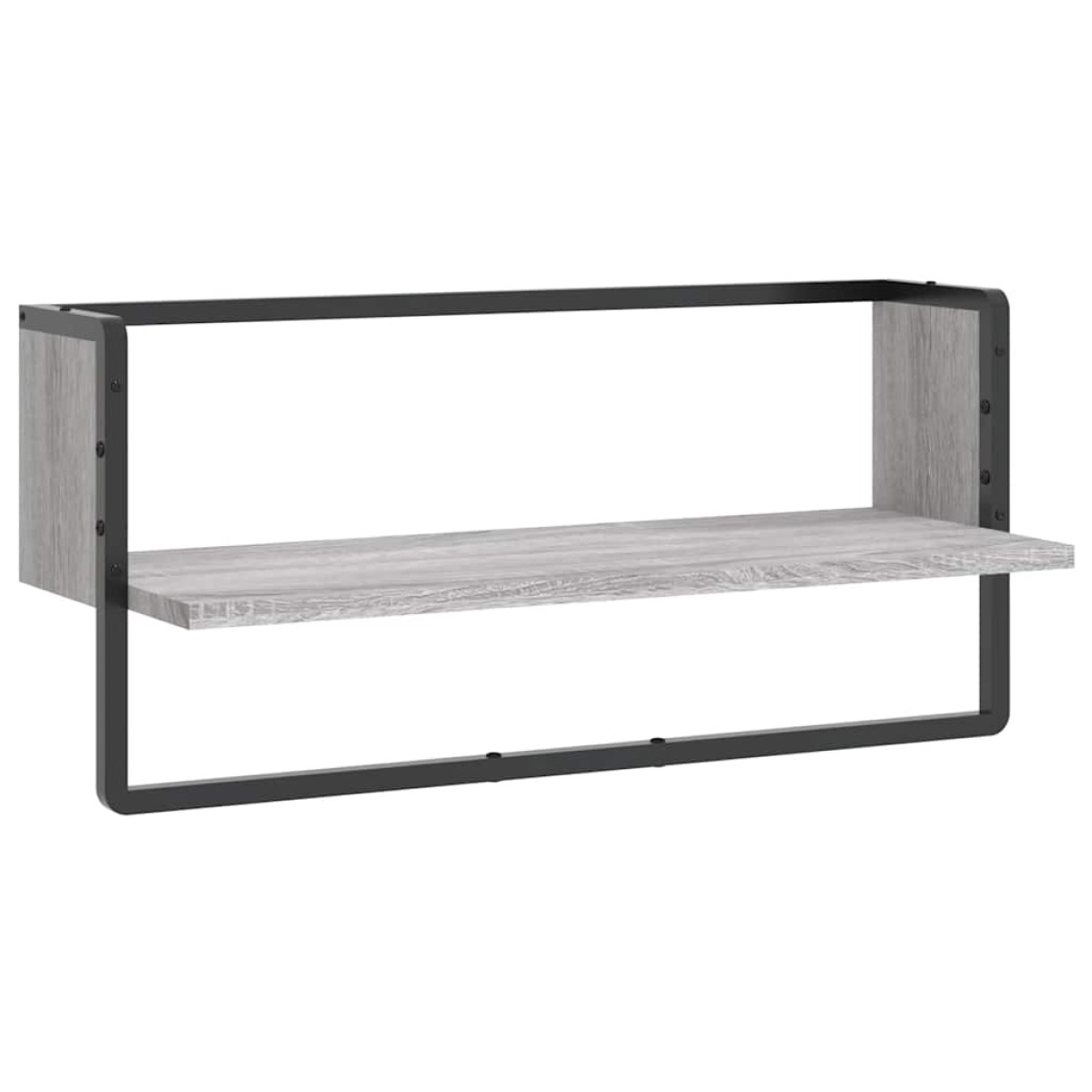 vidaXL Ράφι Τοίχου με Μπάρα Γκρι Sonoma 65x25x30 εκ.