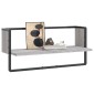 vidaXL Ράφι Τοίχου με Μπάρα Γκρι Sonoma 65x25x30 εκ.