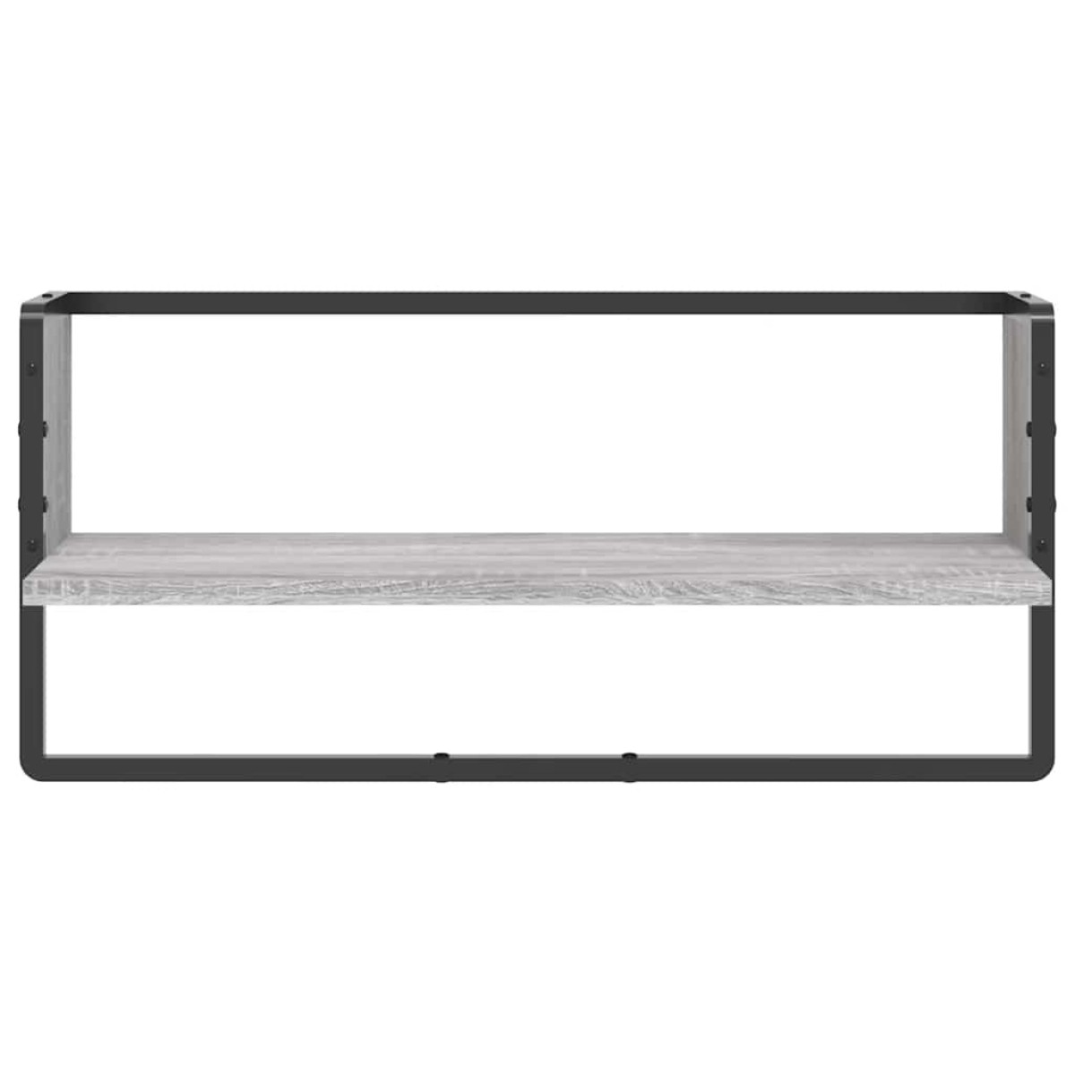 vidaXL Ράφι Τοίχου με Μπάρα Γκρι Sonoma 65x25x30 εκ.
