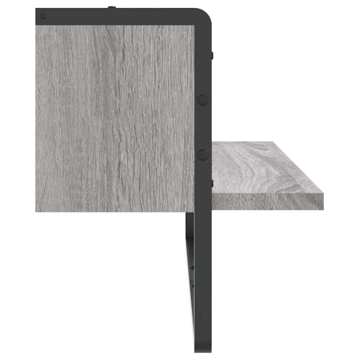 vidaXL Ράφι Τοίχου με Μπάρα Γκρι Sonoma 65x25x30 εκ.