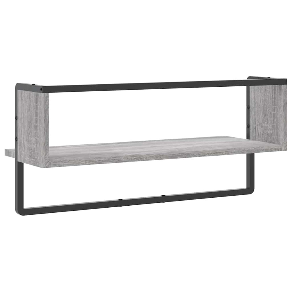 vidaXL Ράφι Τοίχου με Μπάρα Γκρι Sonoma 65x25x30 εκ.