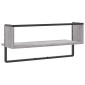 vidaXL Ράφι Τοίχου με Μπάρα Γκρι Sonoma 65x25x30 εκ.