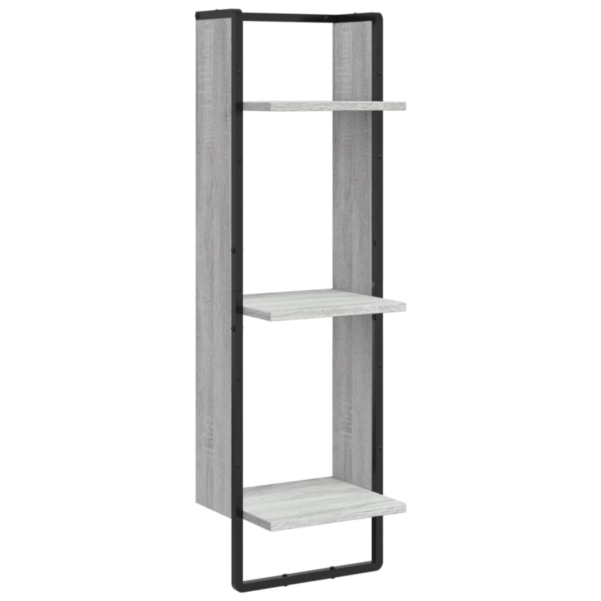 vidaXL Ραφιέρα Τοίχου με 3 Ράφια Γκρι Sonoma 30x25x100 Επεξεργ. Ξύλο