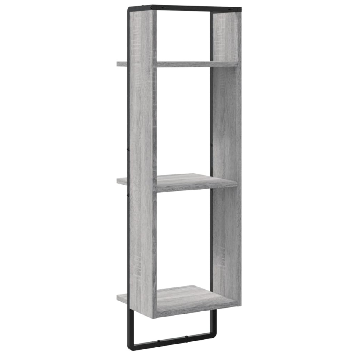 vidaXL Ραφιέρα Τοίχου με 3 Ράφια Γκρι Sonoma 30x25x100 Επεξεργ. Ξύλο
