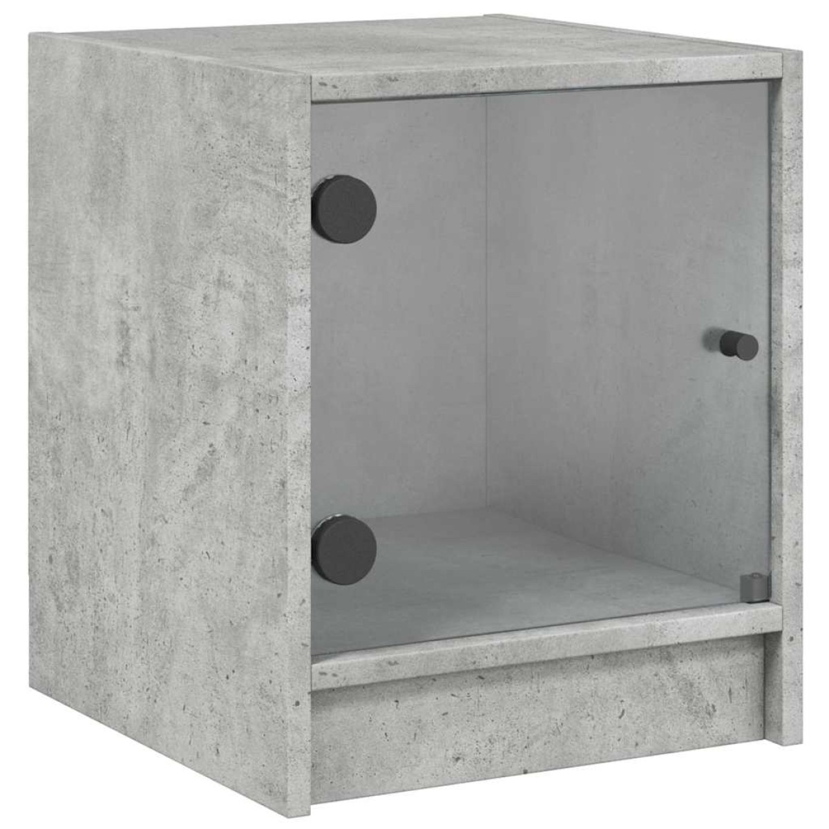 vidaXL Κομοδίνα 2 τεμ. Γκρι Σκυρ. 35x37x42 εκ. με Γυάλινες Πόρτες