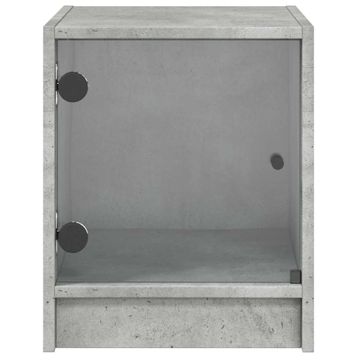 vidaXL Κομοδίνα 2 τεμ. Γκρι Σκυρ. 35x37x42 εκ. με Γυάλινες Πόρτες