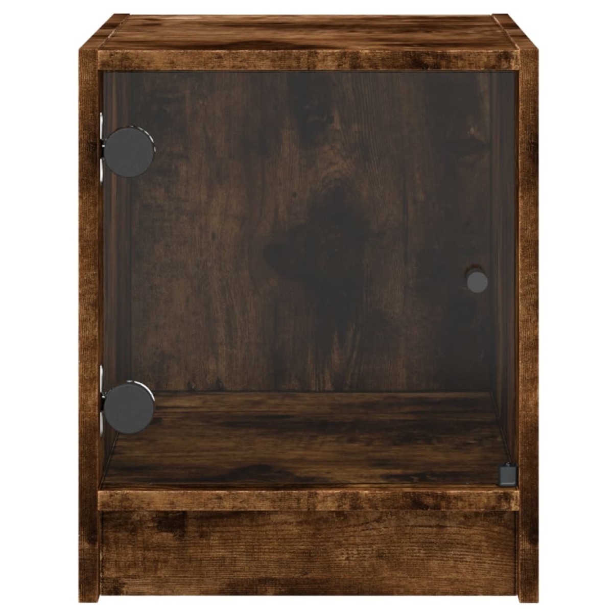 vidaXL Κομοδίνα 2 τεμ. Καπνιστή Δρυς 35x37x42 εκ. με Γυάλινες Πόρτες
