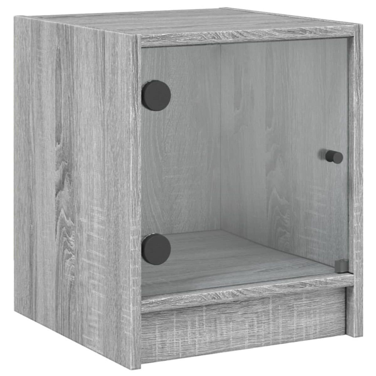 vidaXL Κομοδίνο Γκρι Sonoma 35x37x42 εκ. με Γυάλινη Πόρτα