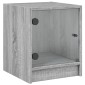 vidaXL Κομοδίνο Γκρι Sonoma 35x37x42 εκ. με Γυάλινη Πόρτα