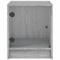 vidaXL Κομοδίνο Γκρι Sonoma 35x37x42 εκ. με Γυάλινη Πόρτα