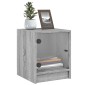 vidaXL Κομοδίνα 2 τεμ. Γκρι Sonoma 35x37x42 εκ. με Γυάλινες Πόρτες