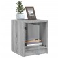 vidaXL Κομοδίνα 2 τεμ. Γκρι Sonoma 35x37x42 εκ. με Γυάλινες Πόρτες