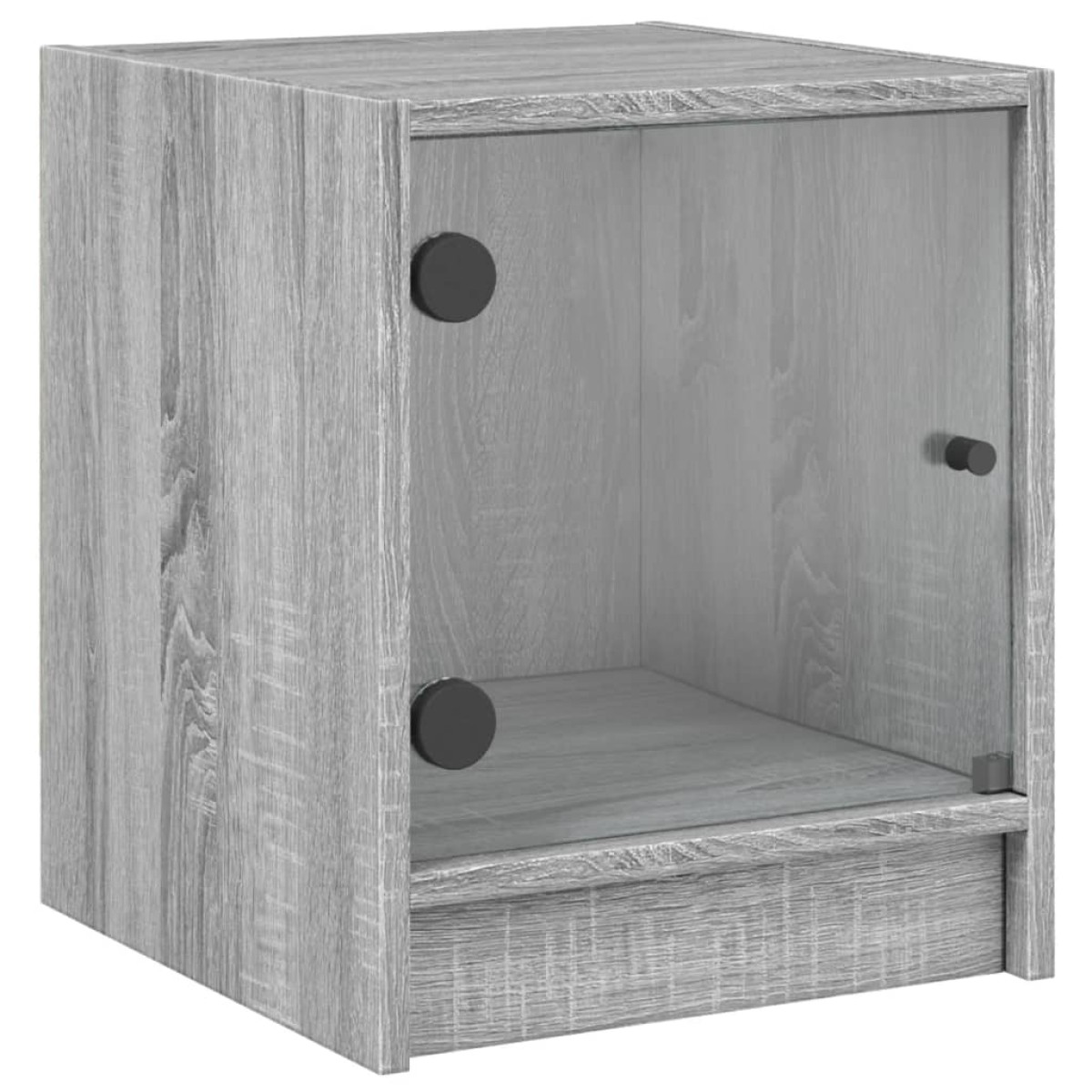 vidaXL Κομοδίνα 2 τεμ. Γκρι Sonoma 35x37x42 εκ. με Γυάλινες Πόρτες