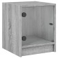 vidaXL Κομοδίνα 2 τεμ. Γκρι Sonoma 35x37x42 εκ. με Γυάλινες Πόρτες