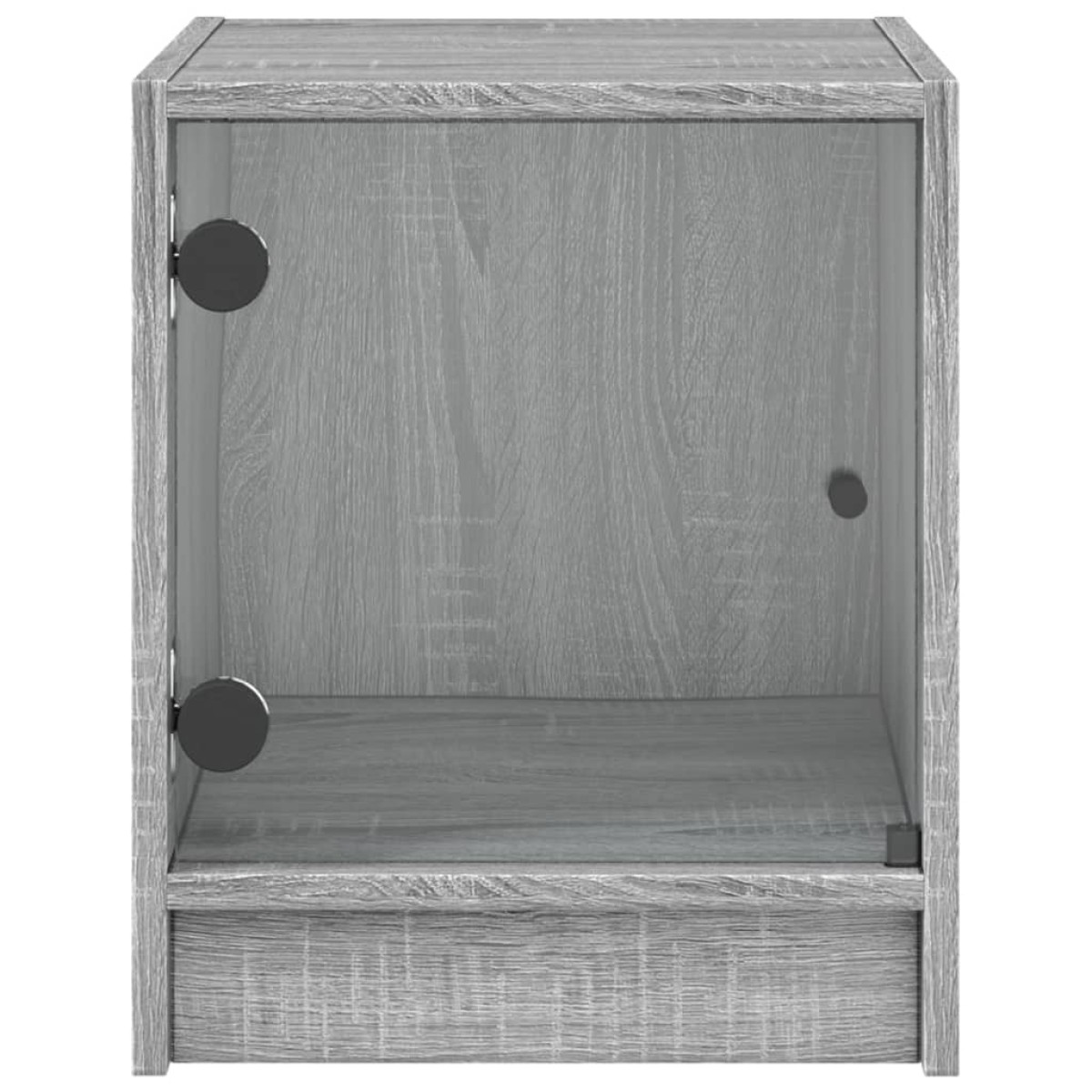 vidaXL Κομοδίνα 2 τεμ. Γκρι Sonoma 35x37x42 εκ. με Γυάλινες Πόρτες
