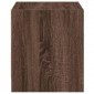 vidaXL Κομοδίνο Καφέ Δρυς 35 x 37 x 42 εκ. με Γυάλινη Πόρτα
