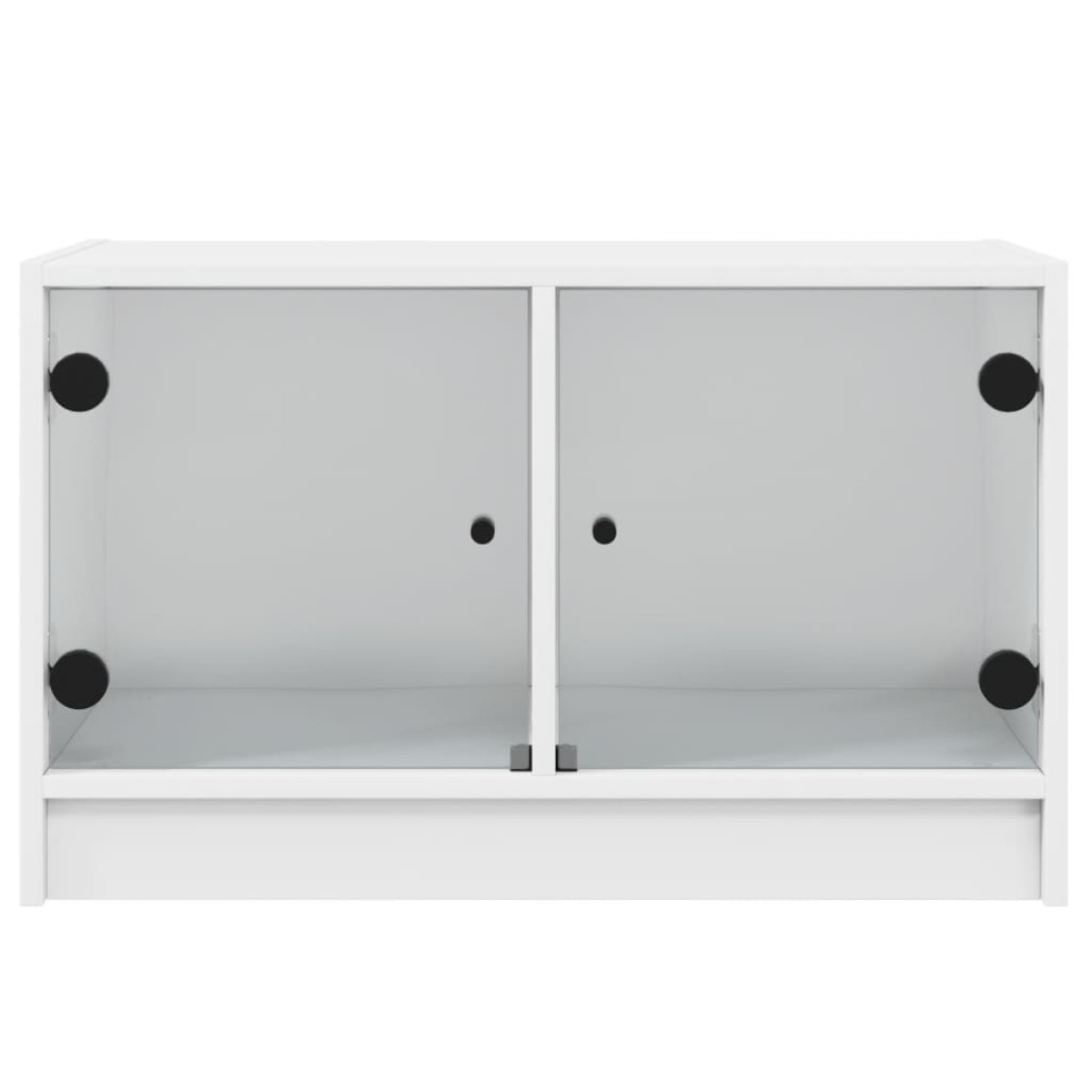 vidaXL Έπιπλο Τηλεόρασης Λευκό 68x37x42 εκ. με Γυάλινες Πόρτες