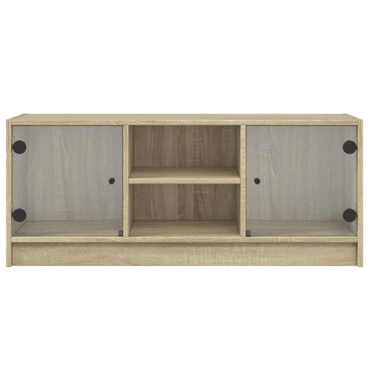 vidaXL Έπιπλο Τηλεόρασης Sonoma Δρυς 102x37x42 εκ. με Γυάλινες Πόρτες