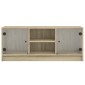 vidaXL Έπιπλο Τηλεόρασης Sonoma Δρυς 102x37x42 εκ. με Γυάλινες Πόρτες
