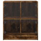 vidaXL Βοηθητικό Ντουλάπι Καπνιστή Δρυς 68x37x75,5 εκ. Γυάλινες Πόρτες