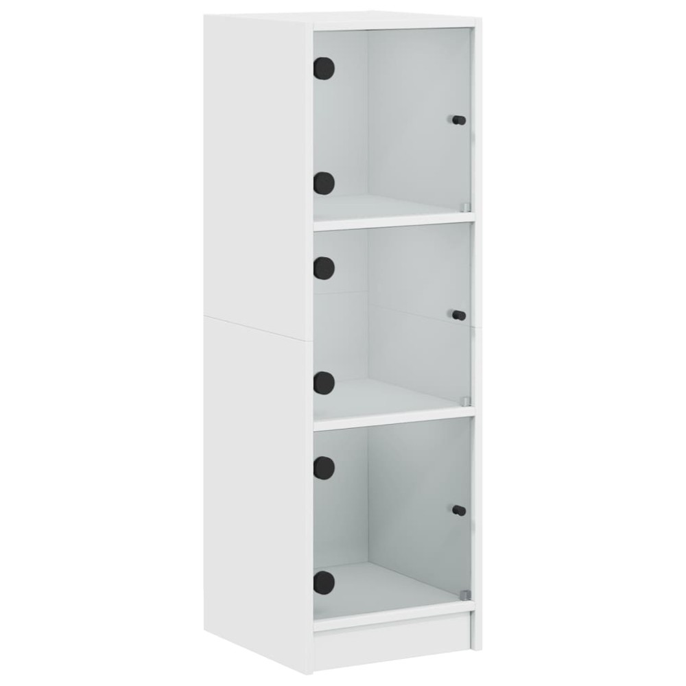 vidaXL Ντουλάπι Λευκό 35 x 37 x 109 εκ. με Γυάλινες Πόρτες