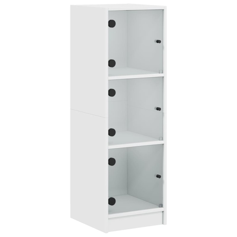 vidaXL Ντουλάπι Λευκό 35 x 37 x 109 εκ. με Γυάλινες Πόρτες