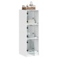 vidaXL Ντουλάπι Λευκό 35 x 37 x 109 εκ. με Γυάλινες Πόρτες
