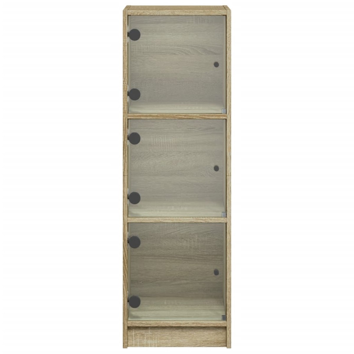 vidaXL Ντουλάπι Sonoma Δρυς 35 x 37 x 109 εκ. με Γυάλινες Πόρτες