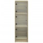 vidaXL Ντουλάπι Sonoma Δρυς 35 x 37 x 109 εκ. με Γυάλινες Πόρτες