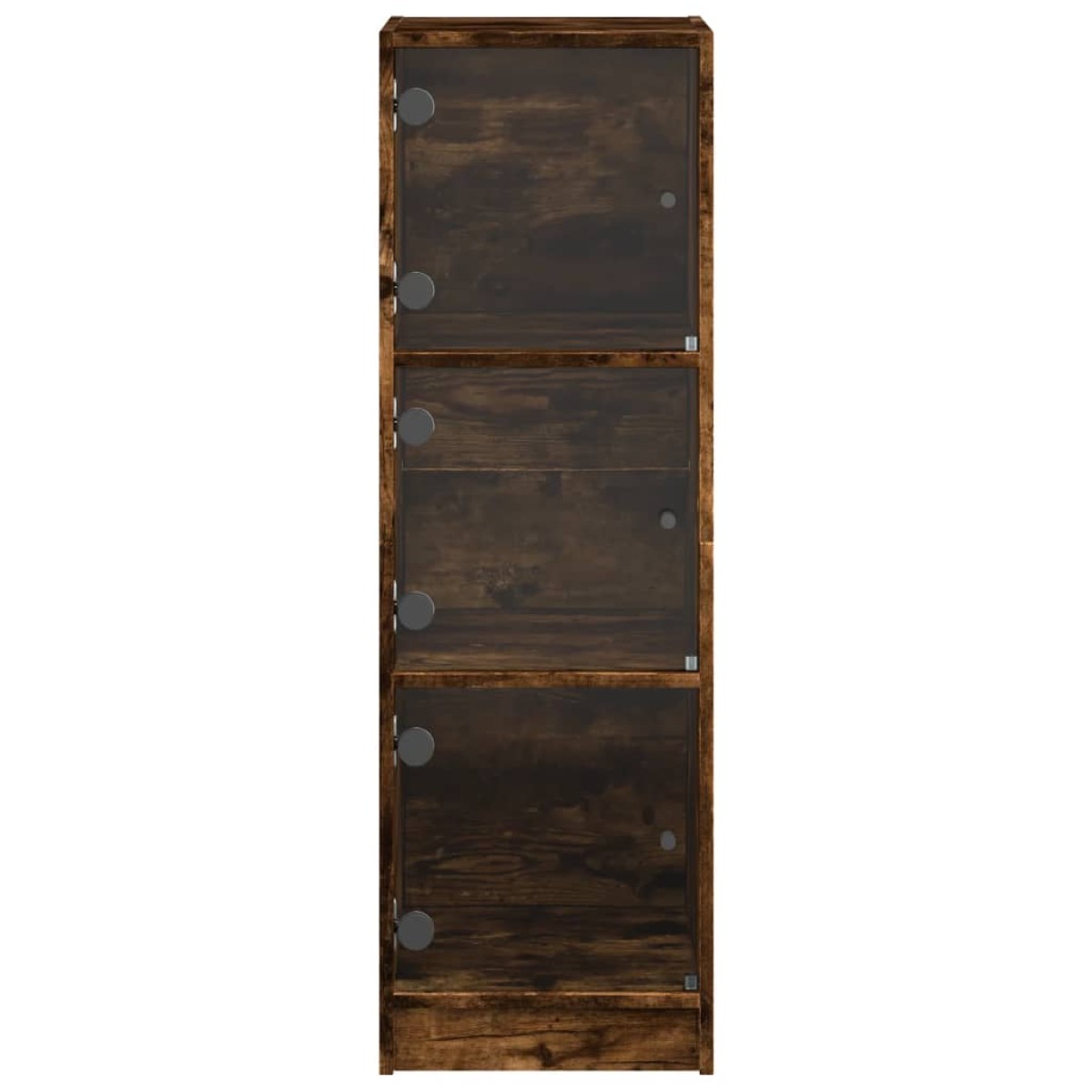 vidaXL Ντουλάπι Καπνιστή Δρυς 35x37x109 εκ. με Γυάλινες Πόρτες