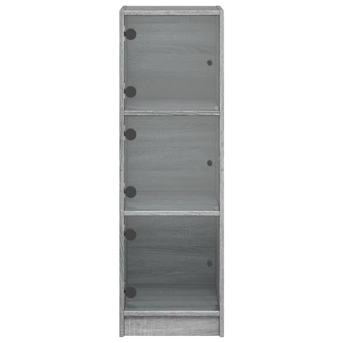 vidaXL Ντουλάπι Γκρι Sonoma 35 x 37 x 109 εκ. με Γυάλινες Πόρτες