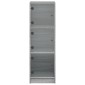 vidaXL Ντουλάπι Γκρι Sonoma 35 x 37 x 109 εκ. με Γυάλινες Πόρτες