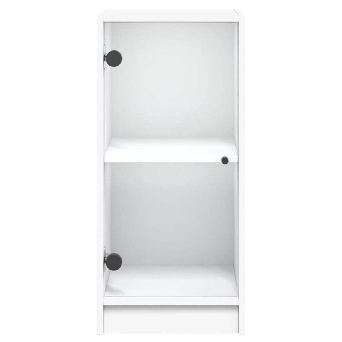 vidaXL Βοηθητικό Ντουλάπι Λευκό 35x37x75,5 εκ. με Γυάλινες Πόρτες
