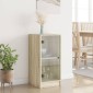 vidaXL Βοηθητικό Ντουλάπι Sonoma Δρυς 35x37x75,5εκ. με Γυάλινες Πόρτες