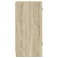 vidaXL Βοηθητικό Ντουλάπι Sonoma Δρυς 35x37x75,5εκ. με Γυάλινες Πόρτες