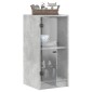 vidaXL Βοηθητικό Ντουλάπι Γκρι Σκυροδ. 35x37x75,5 εκ. Γυάλινες Πόρτες