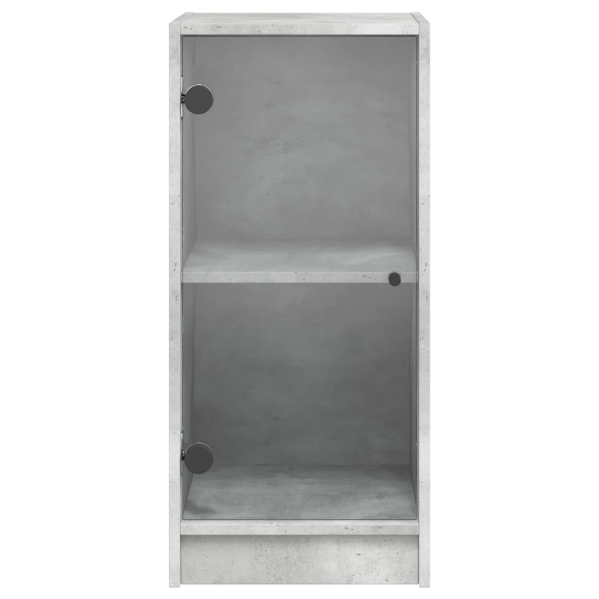 vidaXL Βοηθητικό Ντουλάπι Γκρι Σκυροδ. 35x37x75,5 εκ. Γυάλινες Πόρτες