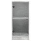 vidaXL Βοηθητικό Ντουλάπι Γκρι Σκυροδ. 35x37x75,5 εκ. Γυάλινες Πόρτες