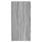 vidaXL Βοηθητικό Ντουλάπι Sonoma Γκρι 35x37x75,5εκ. με Γυάλινες Πόρτες