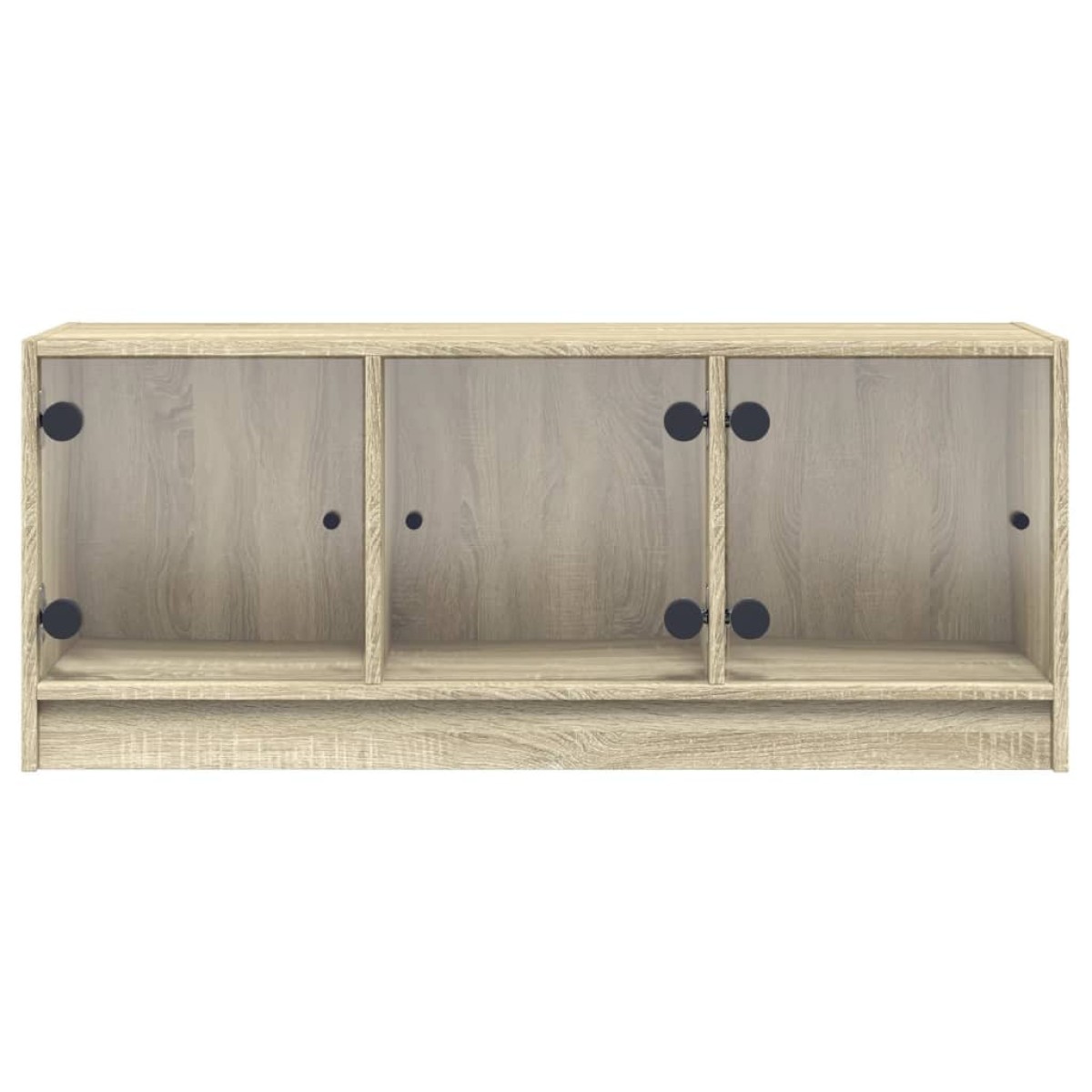 vidaXL Έπιπλο Τηλεόρασης Sonoma Δρυς 102x37x42 εκ. με Γυάλινες Πόρτες