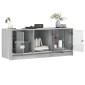 vidaXL Έπιπλο Τηλεόρασης Sonoma Γκρι 102x37x42 εκ. με Γυάλινες Πόρτες