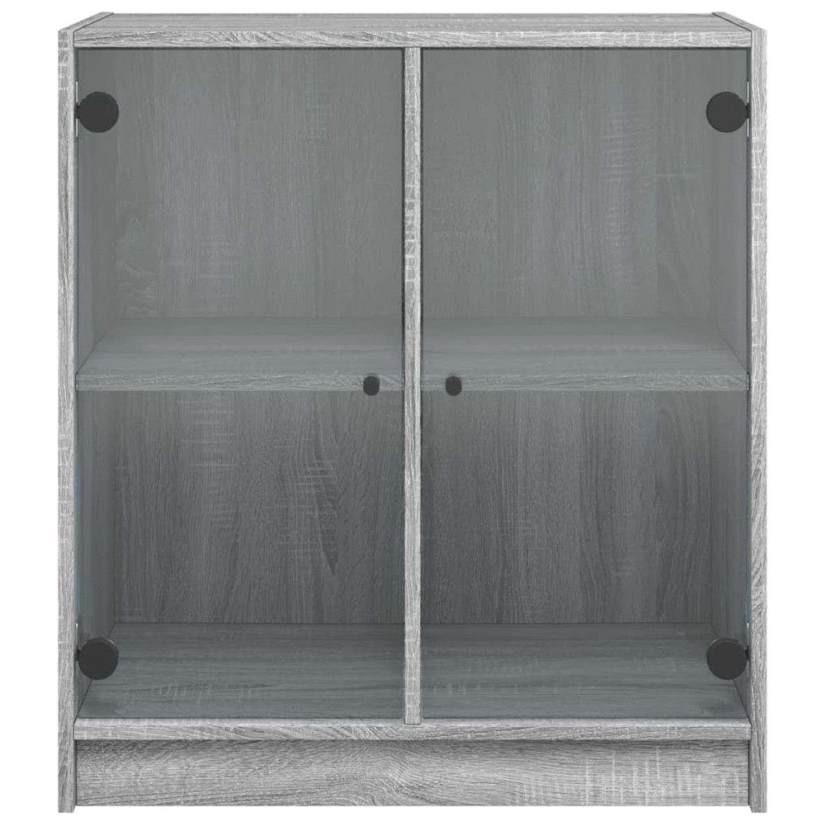 vidaXL Βοηθητικό Ντουλάπι Sonoma Γκρι 68x37x75,5εκ. με Γυάλινες Πόρτες