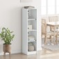 vidaXL Ντουλάπι Λευκό 35 x 37 x 142 εκ. με Γυάλινες Πόρτες