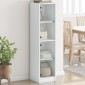 vidaXL Ντουλάπι Λευκό 35 x 37 x 142 εκ. με Γυάλινες Πόρτες