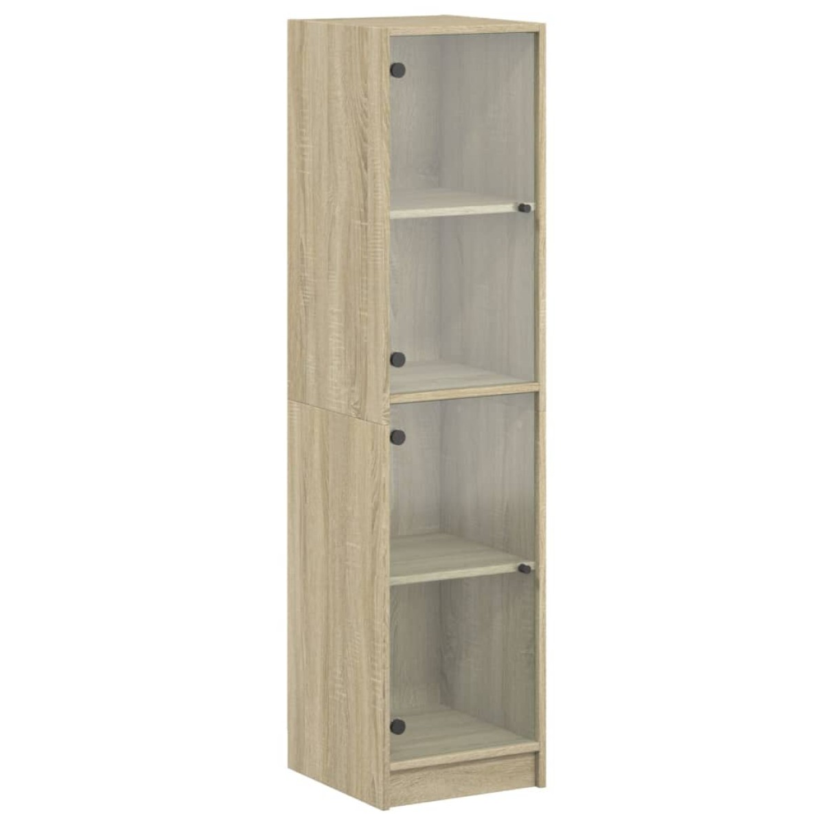 vidaXL Ντουλάπι Sonoma Δρυς 35 x 37 x 142 εκ. με Γυάλινες Πόρτες
