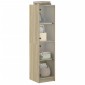 vidaXL Ντουλάπι Sonoma Δρυς 35 x 37 x 142 εκ. με Γυάλινες Πόρτες