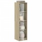 vidaXL Ντουλάπι Sonoma Δρυς 35 x 37 x 142 εκ. με Γυάλινες Πόρτες